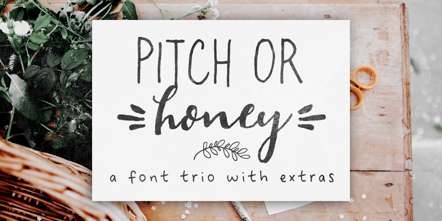 Beispiel einer Pitch Or Honey-Schriftart